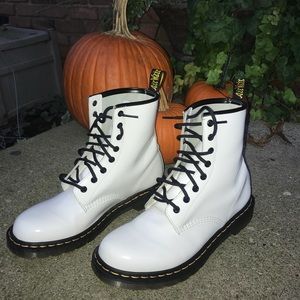 White Dr. Marten Boots